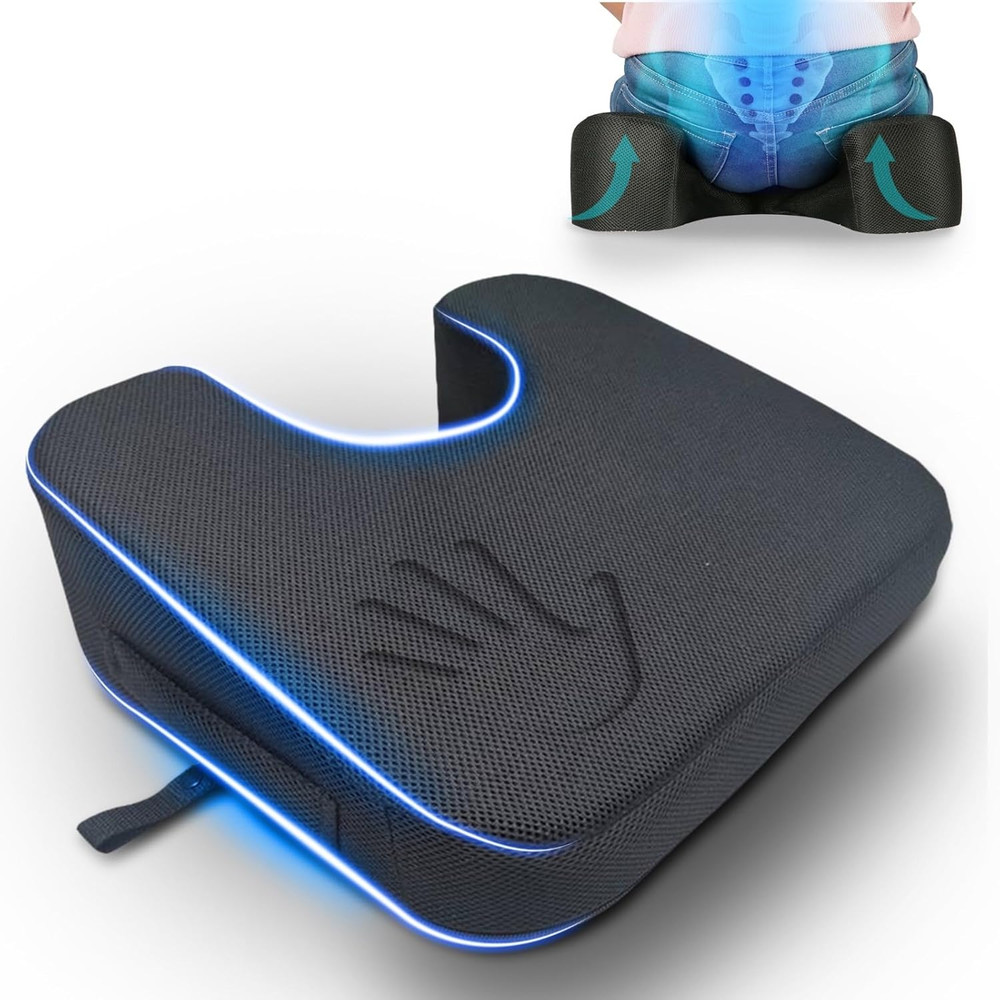 Yogibum Patented Cushion | Extra Large Tailbone Gap | XL Size for 190Lbs+ | Med