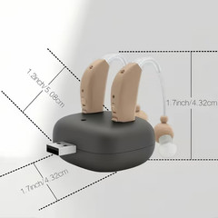 Discreet Behind-the-Ear Hearing Aid Available In 1pc/2pcs, Long-Lasting 50-Hour