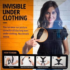 Adjustable for Improved Posture Corrector Upper Back Support Brace Size Medium