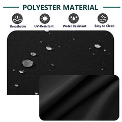 FLYMEI Patio Cushion Covers 24x24x4 24x24x4-2Packs-Cover Only, Black