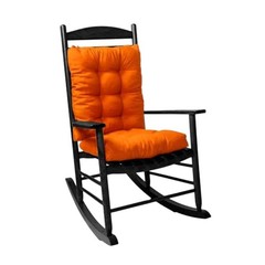 Rocking Chair Cushion, Set of Seat & Back Cushion with Ties for Indoor Orange