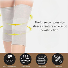 2-Pack Bamboo Knee Compression Sleeve for Men and Xx-Large, Grey