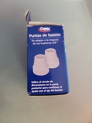 Carex Cane Tips Fits All Standard Canes + Crutches A719-00 7/8 Inches 1 Pair Wht