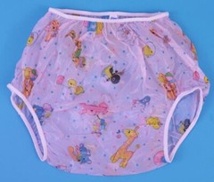 Incontinence Protection Gary NEW Plastic Pants Adult Size X-Large Pink Carousel