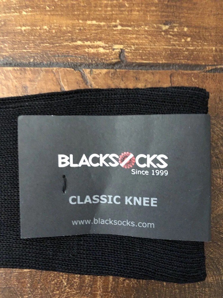 Blacksocks Men’s Knee High Classic Socks 14-15 1/2 size NWT Made In Italy