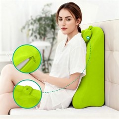 Bed Pillow Ergonomic Spinal Posture Support Cushion Memory Foam Green 23″Lx8″H