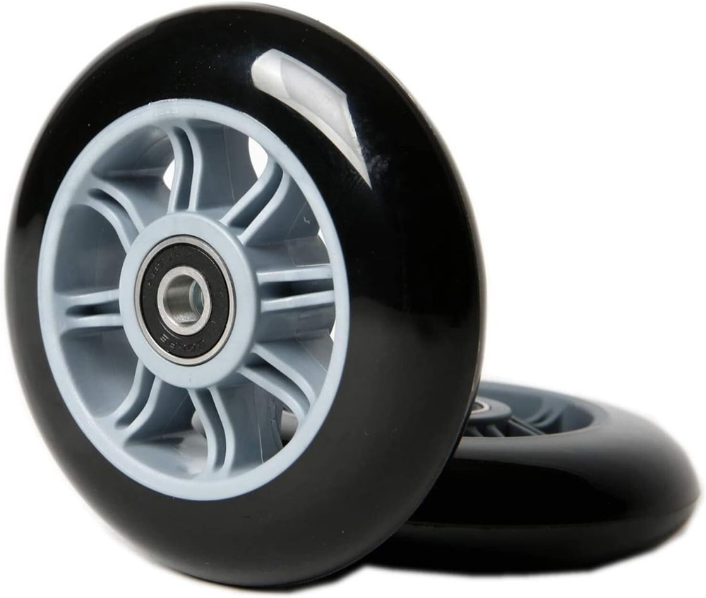 4 x 1″ WHEELCHAIR CASTER WHEELS, QUICKIE, INVACARE, TILITE 4″ PAIR -GRAY