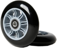 4 x 1″ WHEELCHAIR CASTER WHEELS, QUICKIE, INVACARE, TILITE 4″ PAIR -GRAY