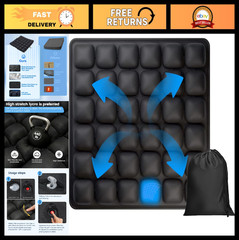 Portable Inflatable Airplane Seat Cushion – Ergonomic Travel Support, 36 Air Cel