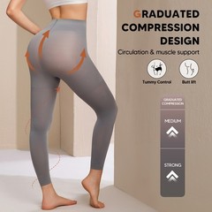 8-15 mmHg Compression Pantyhose for Women Footless High Waist Support Tights