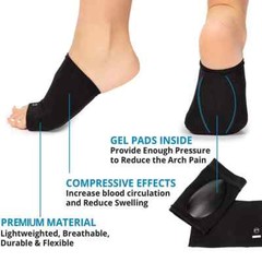 2*Arch Support Gel Pad Compression Support Sleeves Foot Relief Plantar Fasciitis