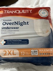 Tranquility Premium OverNight Pull On Underwear 2XL / 62-80in Pack of 12