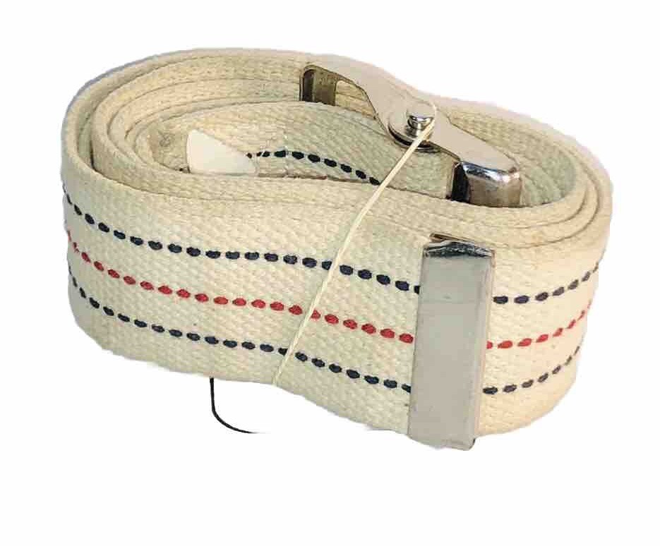 Large Gait Belt W/ Metal Buckle, 58 Inch, White Essential Medical Supply Medline