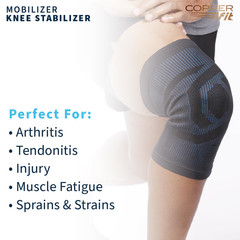 Copper Fit Mobilizer Knee Sleeve – Proseries with Removable Side Stabilizers