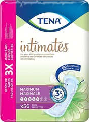 TENA Intimates Overnight Incontinence Pads 13 Long Heavy Absorbency 56 Count