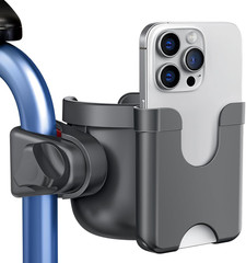 2-in-1 Universal Cup & Phone Holder for Walkers, Wheelchairs & Mobility Scooters