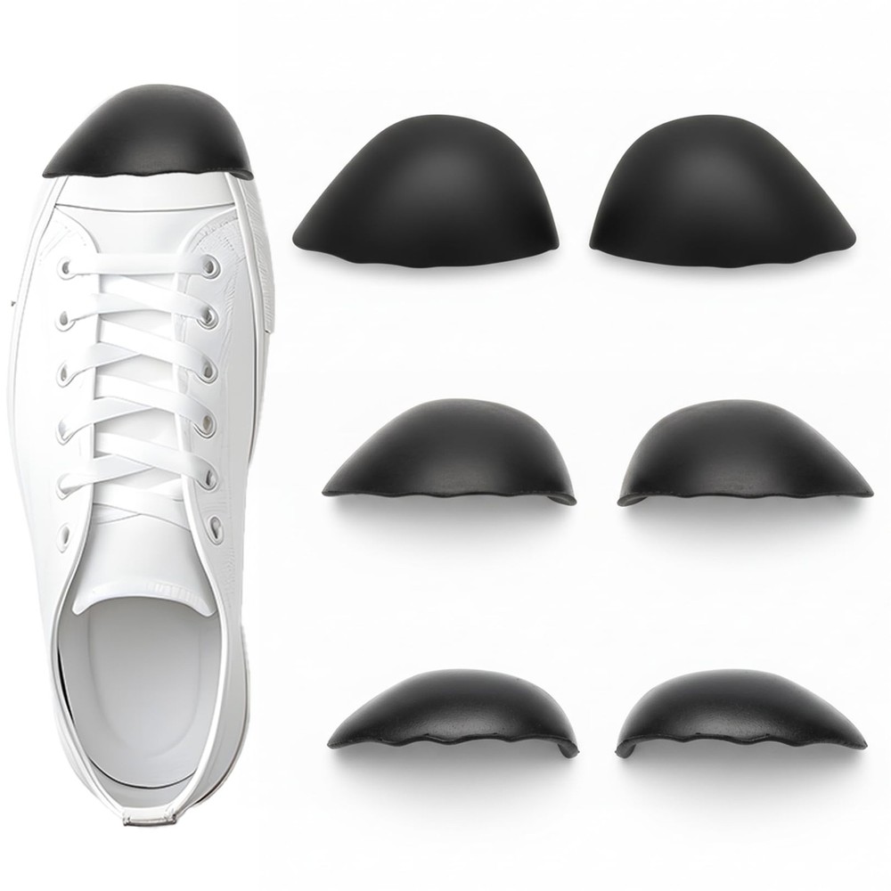 6 Pcs Toe Inserts for Shoes Too Big,Black Shoe Filler Small, Black-6