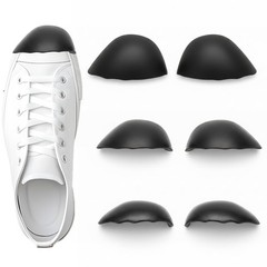6 Pcs Toe Inserts for Shoes Too Big,Black Shoe Filler Small, Black-6