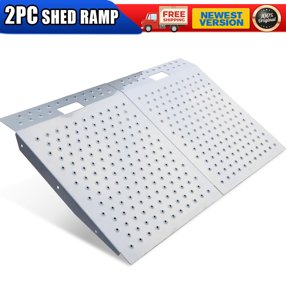 VNN 29″ x 48″ Shed Ramp 1500LB Capacity Anti-Slip Punch Plate Ramp for ATV (2PC)