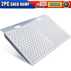 VNN 29″ x 48″ Shed Ramp 1500LB Capacity Anti-Slip Punch Plate Ramp for ATV (2PC)