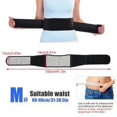 Magnetic Heated Lumbar Support Belt Back Brace Pain Relief Adjustable M-4XL