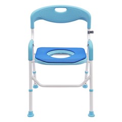 21.26 *20.47-24.4*29.13-33.07in Blue EVA Shower Folding Toilet Seat With Commode
