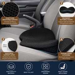 Black Memory Sponge Seat Cushion