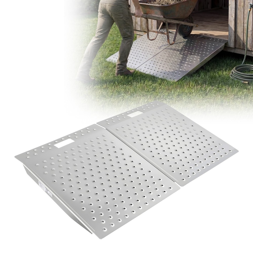 Uimoso Aluminum Threshold Ramp for Doorways 29.5″x 24.3″ Wheelchair Accessible