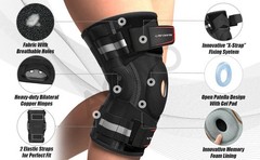 Adjustable Hinged Knee Brace Support for ACL, Meniscus Arthritis & Sports, S-3XL