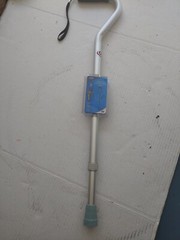 Carex Adjustable Handle Cane with Cushioned Handle and Wrist Strap silver