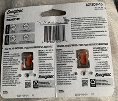 NEW Energizer Size 13 HearingAid Batteries, Free Ship,16 Zinc Batteries 0Mercury