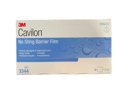 1 case of 3M Cavilon No Sting Sterile Skin Barrier Film Wipes 1.0 mL 3344 120Pk