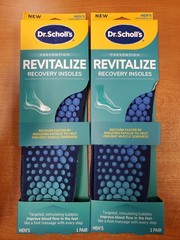2 Pairs: Dr. Scholl’s Revitalize Recovery Insole Orthotics Mens 8-14 (2699) D3