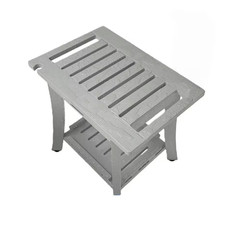 18.6 In. W Waterproof Heavy Duty 400 Lbs. Plastic Shower Seat W/ Storage Shelf S