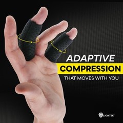 Joint Support Finger Sleeves V3 Pair – Compression for BJJ, Fitness, Volleyball,