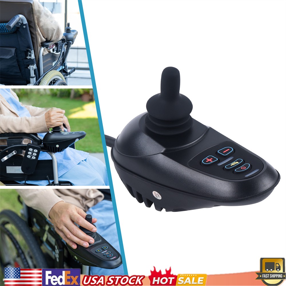 Waterproof Instruction Joystick Electric Power 4 Keys Wheelchair Controller .
