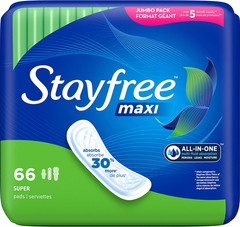 Maxi Pads for Women, Super – 66 Count