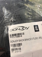 DONJOY BACK BRACE II TLSO, XXL Size 2XL 11-1585-6 50″-55″ FREE SHIPPING- NEW