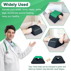 Heel Protectors for Pressure Sores, Foot 12×8.6×5.5 inch, Black and Green