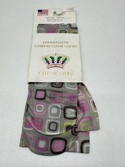 Celeste Stein Therapeutic Compressions Knee Length Women’s Socks -Gray Purple