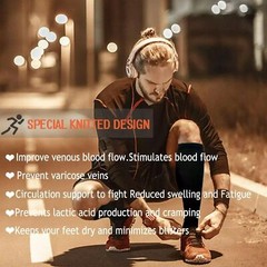 15-20mmHg Graduated Compression Support Socks Knee High Men Women S~XL (3 Pairs)