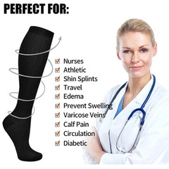 3 Pairs Compression Socks for Women and Men 20-30mmHg-Circulation Support Socks