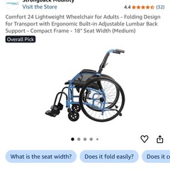 Strongback Mobility – Comfort 24 Lightweight Wheelchair for Adults NEW IN BOX