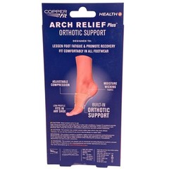 Copper Fit Arch Relief Plus Orthotic Support One Size 2 Pack New