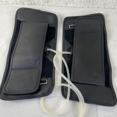 Air Compression Leg Recovery Wraps Pair Black Adjustable Circulation Sleeves