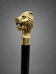 Solid Brass Lion Head Handle Antique Wooden Walking Stick Cane Designer Handmade