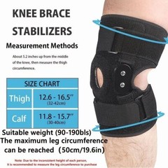 Plus Size External Hinged Knee Brace with Compression Wrap for Big Wide Thigh
