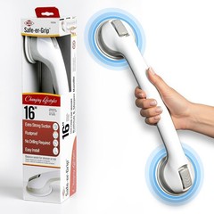 Safe-er-Grip Suction Cup Grab Bars for Bathtubs & Showers, 16 Inches