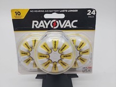Rayovac 1.45V Hearing Aid Batteries Size 10 – 3 Packs – 24 Total – Expires 05/24