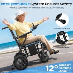 BLACK/BLUE/GRAY – POWET ELECTRIC WHEELCHAIRS 350 LBS 1 BATTERY